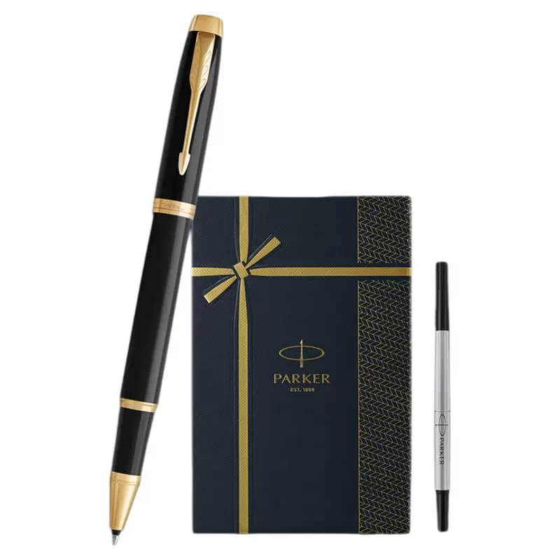 【七夕礼物】派克PARKER IM纯黑丽雅金夹宝珠笔致远礼盒男士女士生日定制刻字签字笔套装电商专属礼盒