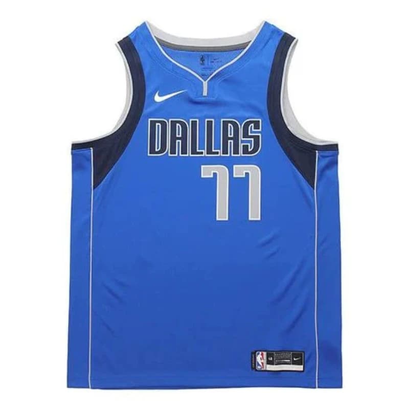 正品NIKE耐克东契奇湖人独行侠77号球队城市复古SW球衣背心HM4877