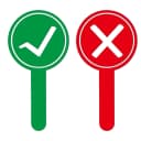 新款双面对错牌应援棒创意搞怪举牌道具评委打分神器手持答案牌 1