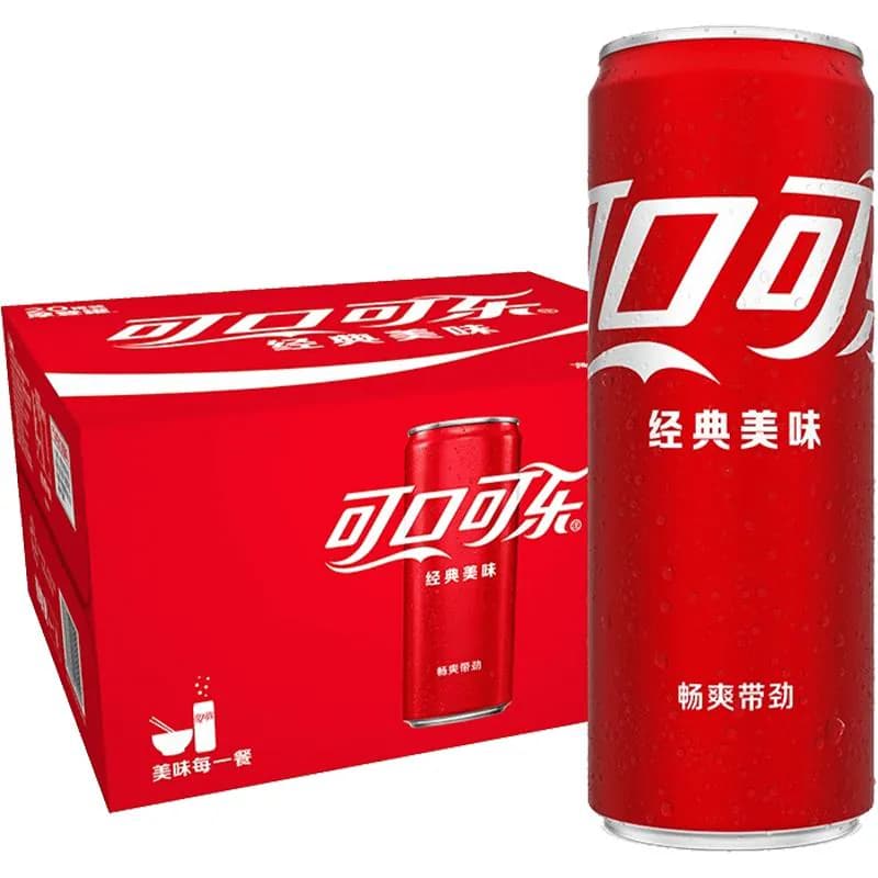 【下拉享优惠】可口可乐碳酸饮料经典摩登罐汽水整箱装包装随机发