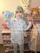 盖式茵熊【暴力熊泛用兔】秋季棉长袖睡衣卡通外穿家居服水色套装 1