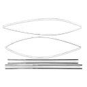 适用奔驰S级S450L S350L S400L S500L迈巴赫车窗亮条车门镀铬饰条 1