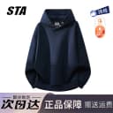 STA旗舰店美式重磅纽扣连帽卫衣男女秋冬季潮牌高街纯棉加绒外套 1