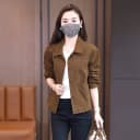 短款休闲外套女2026春秋季新款纯棉水洗夹克流行上衣宽松显瘦秋装 1