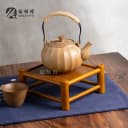 邱师傅竹木高山楠竹壶承杯架茶具收纳架茶杯架壶架手工家用中式 1