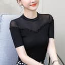 2026夏季性感摩登舞上衣女短袖国标交谊小衫镶钻拉丁舞服装练功服 1