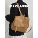 jpjclassic头层植鞣牛皮双肩包通勤大容量旅游背包百搭慵懒风小号 3