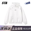 STA旗舰店美式潮牌小众设计感连帽卫衣男女重磅纯棉宽松黑色外套 4