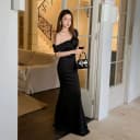 黑色晚礼服名媛主持人长款鱼尾连衣裙年会生日战袍18岁成人礼婚礼 3