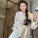 春夏2026新款可爱纯棉显瘦娃娃领睡衣女家居服可外穿柔软透气宽松 2