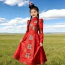 蒙古袍女童儿童蒙古服装女孩蒙古服小孩蒙古小孩幼儿园演出表演服 5