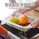 可伸缩沥水篮洗菜盆双层厨房家用水果盘洗碗池水槽置物架滤水篮子 2