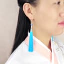 长款复古流苏耳环原创民族风配旗袍的耳饰古装无耳洞耳夹古风耳坠 3