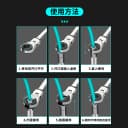 开口油管叉口棘轮扳手可转72齿公制活动头半开口棘轮扳手快速两用 5