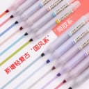 点石三角杆荧光笔12色记号笔简约学生划重点标记笔套装柔色手账笔 2