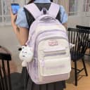 小清新多层大容量高中学生书包初中生轻便电脑双肩包女小学生背包 3