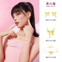 周六福黄金星梦蝴蝶结项链女足金计价甜酷少女送女友节日礼物 5