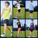 Nike 3brand儿童套装男童背心短裤青少年运动两件套夏装N32622279 3