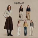 POLOWALK女士针织衫2026秋季新款复古显瘦绞花包芯纱拉链针织上衣 3