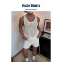 Uncle Shorts【巴厘岛度假风】性感镂空背心抽绳三分短裤针织套装 4
