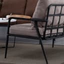 梵辰日式布艺沙发小户型客厅双人三人位实木铁艺简约现代组合家具 2