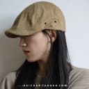 大头可带 夏天水洗棉做旧复古斑驳鸭嘴帽休闲男女前进帽 画家帽 3