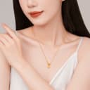 潮宏基陨石星星足金项链古法黄金坠链盘缠金结婚七夕情人节 计价 5