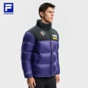 FILA 斐乐官方男士羽绒服2025冬季新款滑雪运动撞色立领保暖外套 3