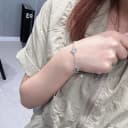 顺钦银楼S925银四叶草梧华手链女简约百搭款小众纯银手链送礼推荐 2