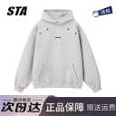 STA旗舰店美式潮牌小众设计感连帽卫衣男女重磅纯棉宽松黑色外套 3