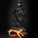 特战出击中国特警兵人警犬套装军事模型玩具士兵可动警察手办1/6 3