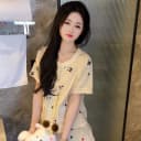 睡衣女2026夏季新款休闲显瘦可爱纯棉熊猫短袖外穿宽松家居服套装 3