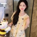 睡衣女2026夏季新款休闲显瘦可爱纯棉熊猫短袖外穿宽松家居服套装 5