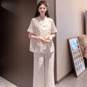 夏季2026新款清新韩系纯棉睡衣女蕾丝温柔可爱透气家居服翻领外穿 4