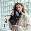 【吴宣仪同款】Cnoles蔻一晚晴包包女款黑色单肩包通勤hobo腋下包 4