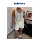 Uncle Shorts【巴厘岛度假风】性感镂空背心抽绳三分短裤针织套装 5