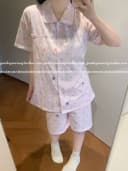 盖式茵熊【莓莓咪】原创波点软萌夏季短袖棉睡衣舒适外穿家居服女 5