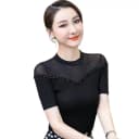 2026夏季性感摩登舞上衣女短袖国标交谊小衫镶钻拉丁舞服装练功服 5