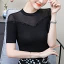 2026夏季性感摩登舞上衣女短袖国标交谊小衫镶钻拉丁舞服装练功服 3