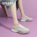 星期六厚底休闲女鞋网面透气德训鞋春秋新款软底秋季百搭鞋子女款 4
