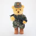 【魔术贴可转动】军人兵哥哥小熊战士公仔退伍纪念品生日结婚礼物 2