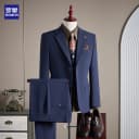 罗蒙新郎西服套装男士商务正装高级感修身小西装伴郎订婚结婚礼服 3