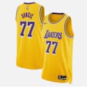 正品NIKE耐克东契奇湖人独行侠77号球队城市复古SW球衣背心HM4877 5