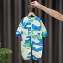 秋冬宝宝罩衣爬行服婴儿一体护衣儿童连体全身防水防脏爬爬服哈服 3