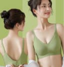 阿泽家 无痕内衣女无钢圈小胸聚拢防下垂收副乳吊带乳胶文胸薄款 2