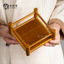 邱师傅竹木高山楠竹壶承杯架茶具收纳架茶杯架壶架手工家用中式 5
