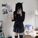 妙氏西装9件套JK外套春款jk制服2026年新款正版原创西服格裙套装 4