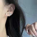 轻奢猫眼鱼尾珍珠耳环2024新款爆款耳钉女小众设计感百搭时尚耳饰 5