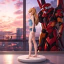 【新品】明日香都市潮服手办全涂装世纪福音战士模型摆件周边礼物 2