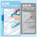 得力热可擦钢笔三年级小学生用0.5mm高颜值热敏矫姿钢笔晶蓝儿童初学者女生款练字写错即擦笔替换墨囊正姿 2